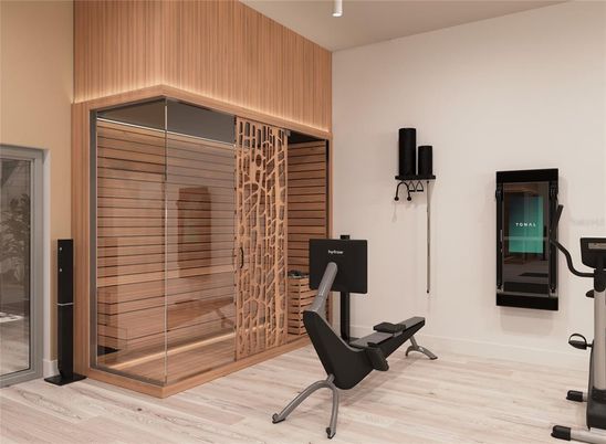 Fitness Equipment, Interior, Sauna Room