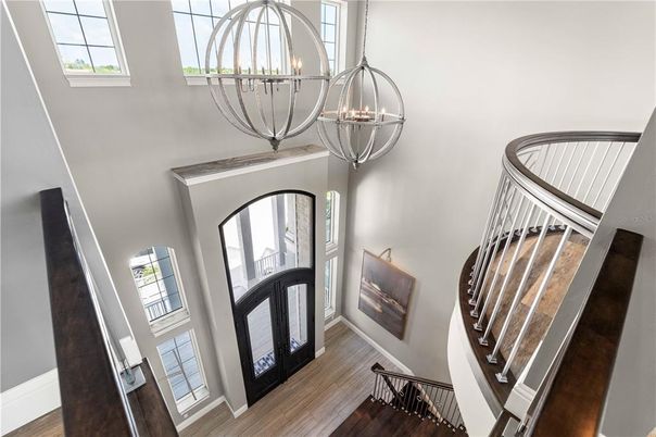 Chandelier, Interior, Wood Texture Flooring