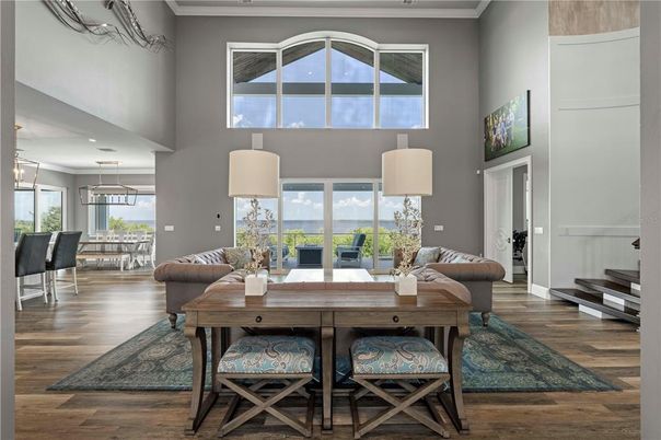 Dining room, Interior, Wood Texture Flooring