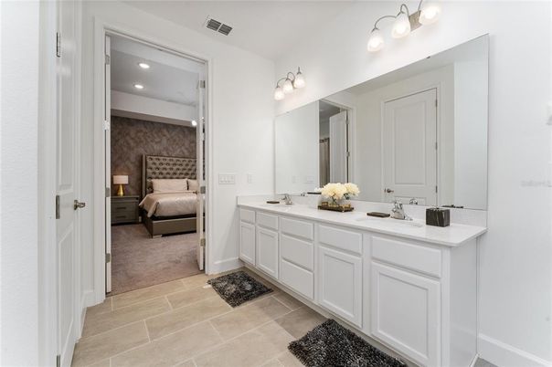 Bathroom, Bedroom, Dual Sink Vanities, Interior, Recessed Lighting