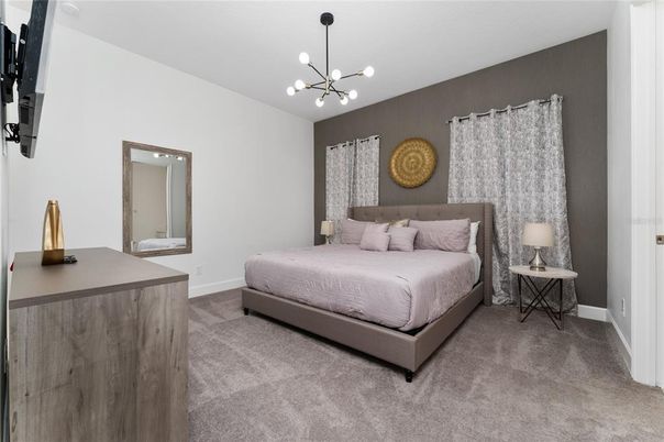 Bedroom, Interior, Pendant Lights