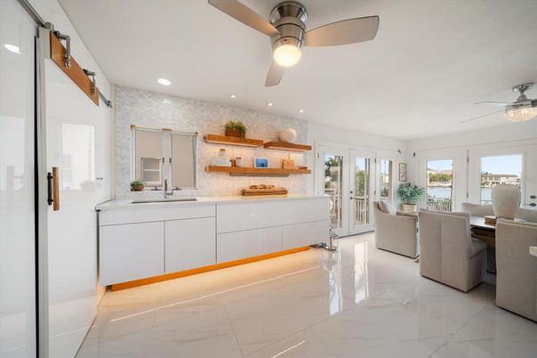 Dining room, Interior, Marble, Recessed Lighting