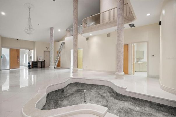 Chandelier, Interior, Recessed Lighting