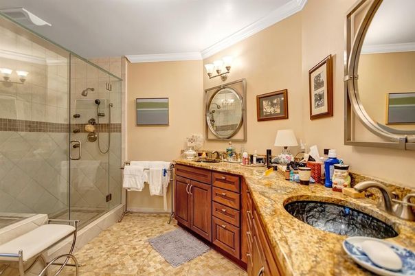 Bathroom, Dual Sink Vanities, Glass Shower, Interior