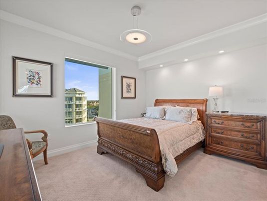 Bedroom, Interior, Pendant Lights, Recessed Lighting