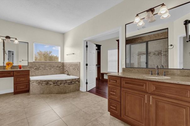 Bathroom, Dual Sink Vanities, Interior, Wood Texture Flooring