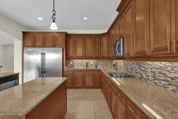 Interior, Kitchen, Pendant Lights, Recessed Lighting, Stainless Steel Appliances