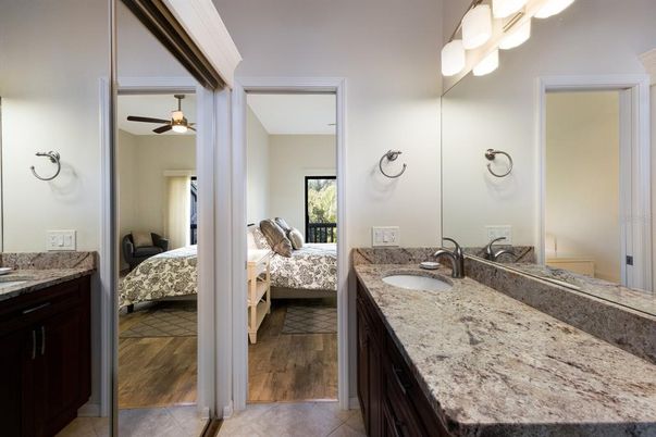 Bathroom, Bedroom, Dual Sink Vanities, Interior, Wood Texture Flooring