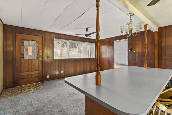 Chandelier, Interior, Wooden Walls