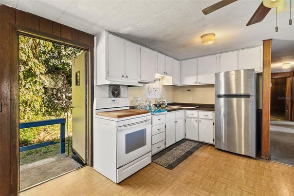 Interior, Kitchen, Wood Texture Flooring