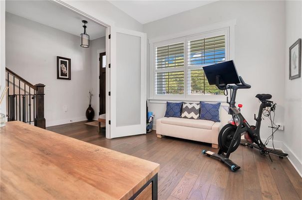 Fitness Equipment, Interior, Wood Texture Flooring