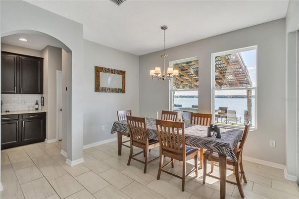 Chandelier, Dining room, Interior, Recessed Lighting