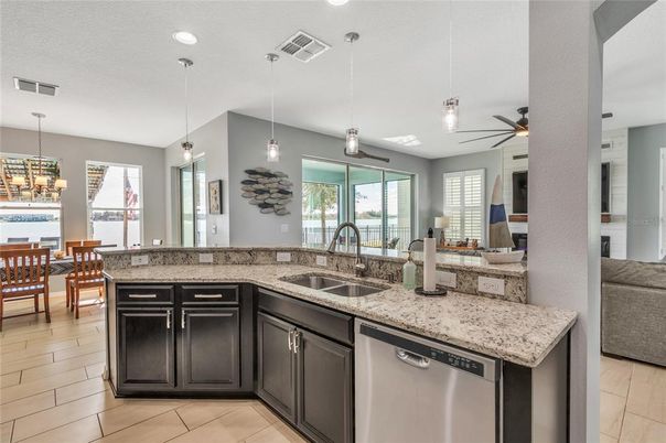 Dining room, Interior, Kitchen, Pendant Lights, Recessed Lighting
