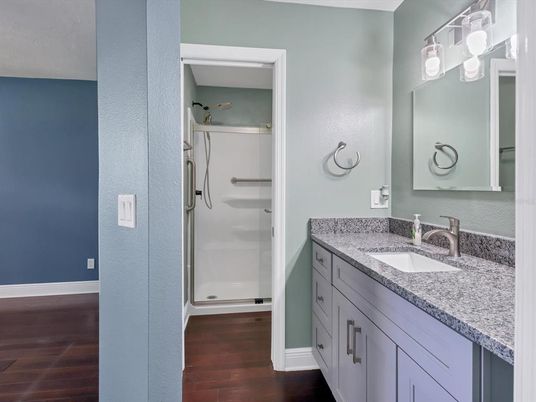 Bathroom, Interior, Wood Texture Flooring