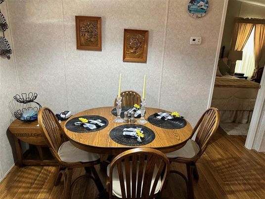 Dining room, Interior, Wood Texture Flooring