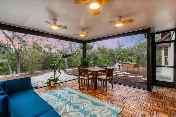 Dining room, Interior, Sun Room, Wood Texture Flooring