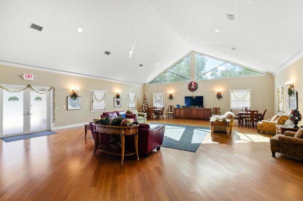 Dining room, Interior, Living room, Recessed Lighting, Wood Texture Flooring