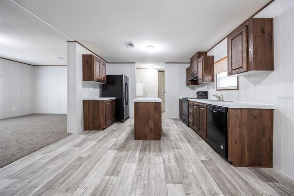 Interior, Kitchen, Wood Texture Flooring