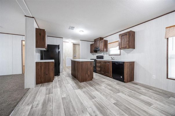 Interior, Kitchen, Wood Texture Flooring