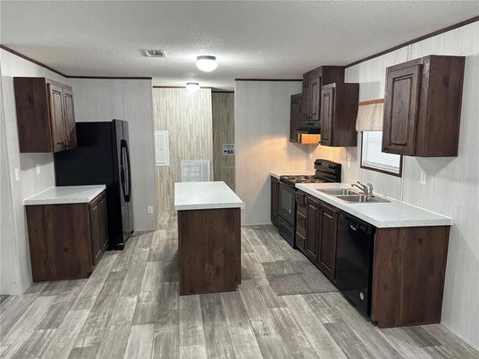Interior, Kitchen, Wood Texture Flooring