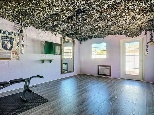 Fitness Equipment, Interior, Wood Texture Flooring