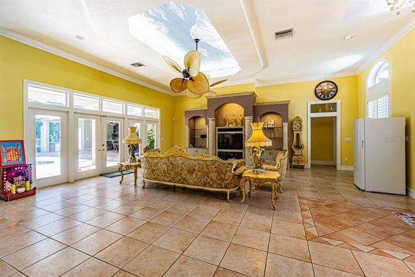 Interior, Living room, Recessed Lighting