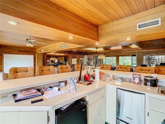 Interior, Kitchen, Living room, Pendant Lights, Recessed Lighting, Wooden Ceilings