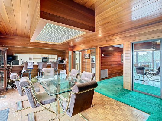 Dining room, Interior, Kitchen, Wooden Ceilings, Wood Texture Flooring, Wooden Walls