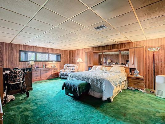 Bedroom, Interior, Wooden Walls