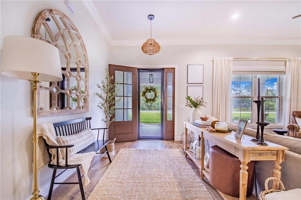 Home Office, Interior, Pendant Lights, Recessed Lighting, Wood Texture Flooring