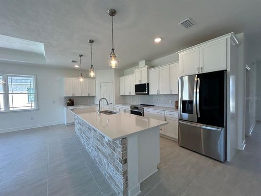 Interior, Kitchen, Pendant Lights, Recessed Lighting, Stainless Steel Appliances