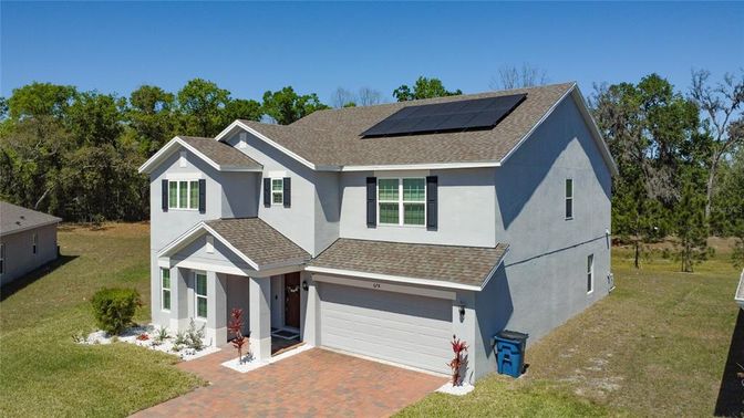 Attached, Exterior, Facade, Solar Panels, Mediterranean