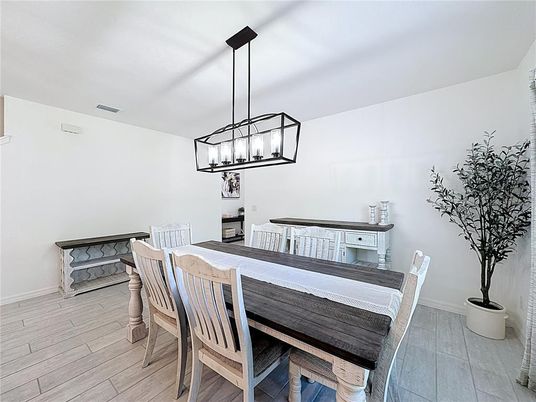 Chandelier, Dining room, Interior, Pendant Lights, Wood Texture Flooring