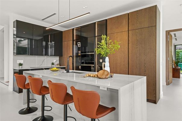 Interior, Kitchen, Pendant Lights, Recessed Lighting, Stainless Steel Appliances