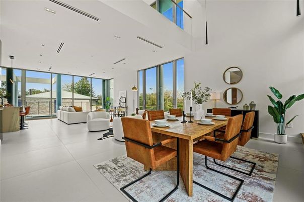 Dining room, Interior, Living room, Pendant Lights, Recessed Lighting