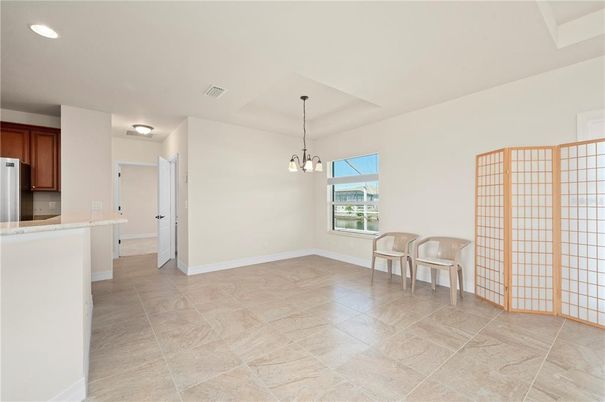 Empty room, Interior, Kitchen, Pendant Lights, Recessed Lighting