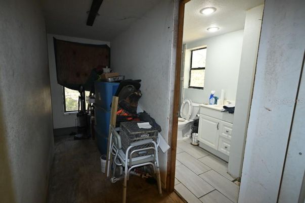 Bathroom, Interior, Recessed Lighting, Wood Texture Flooring