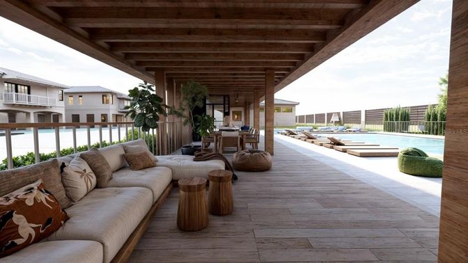 Exterior, Pool, Wooden Beams, Wooden Ceilings, Wood Texture Flooring