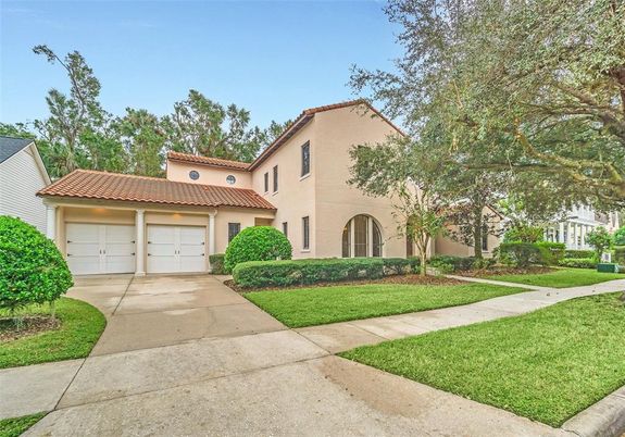 Attached, Backyard, Exterior, Facade, Mediterranean