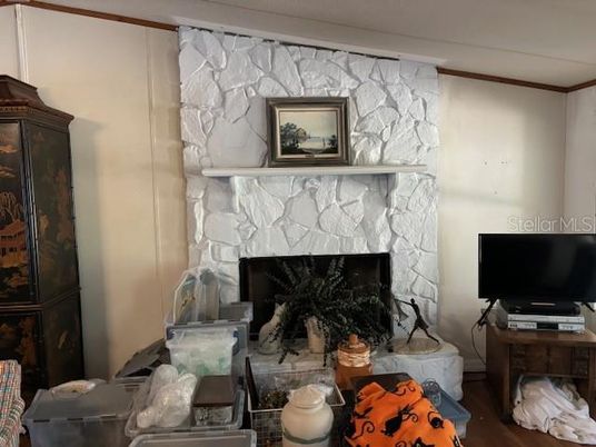 Fireplace, Interior, Stone Walls