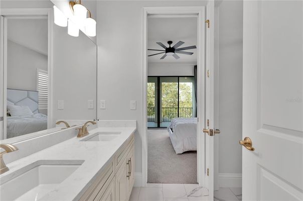 Bathroom, Bedroom, Dual Sink Vanities, Interior, Marble