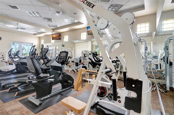 Fitness Equipment, Gym, Interior, Wood Texture Flooring
