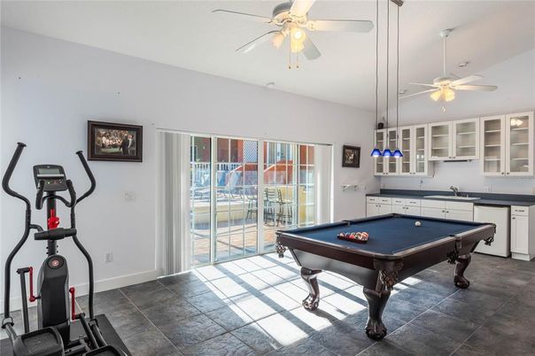Billiard Table, Fitness Equipment, Game Room, Interior