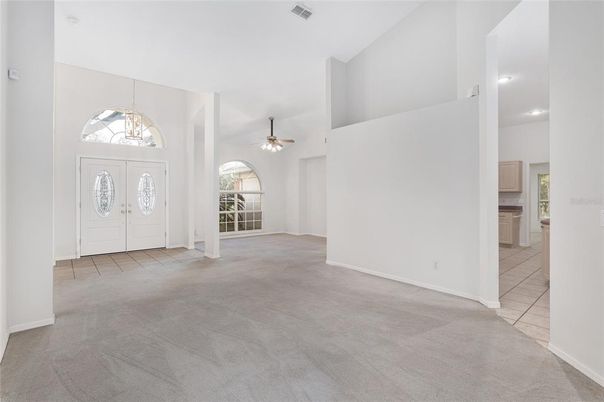 Empty room, Interior, Pendant Lights, Recessed Lighting
