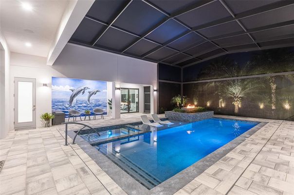 Glass Ceilings, Interior, Pool, Recessed Lighting, Sun Room