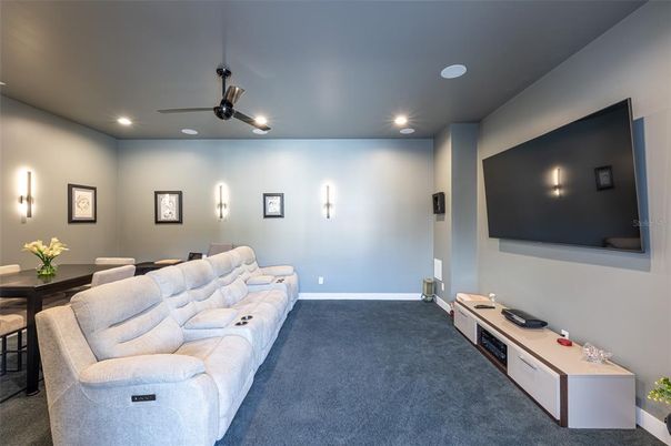 Home Theatre Room, Interior, Recessed Lighting, Theatre Room