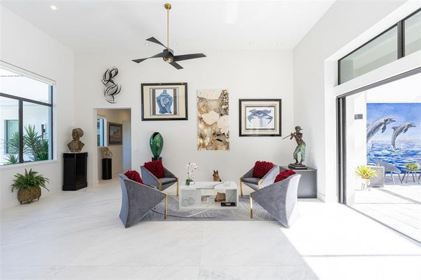 Interior, Living room, Marble, Recessed Lighting