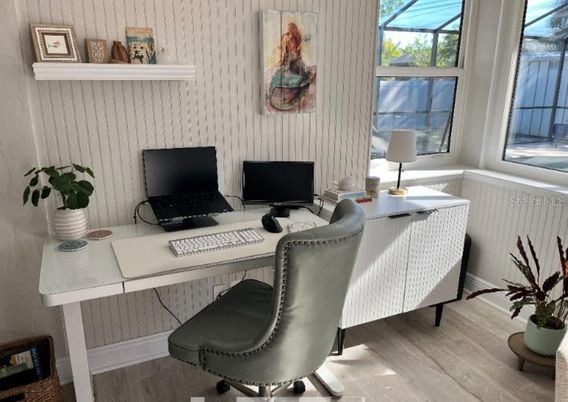 Home Office, Interior, Wood Texture Flooring