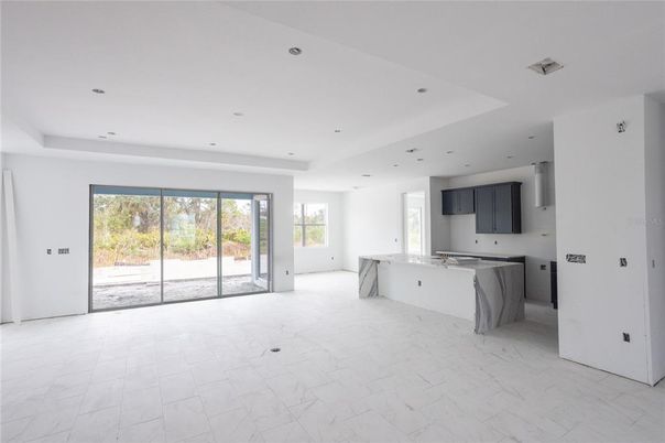 Interior, Kitchen, Marble, Recessed Lighting