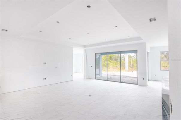 Empty room, Interior, Marble, Recessed Lighting